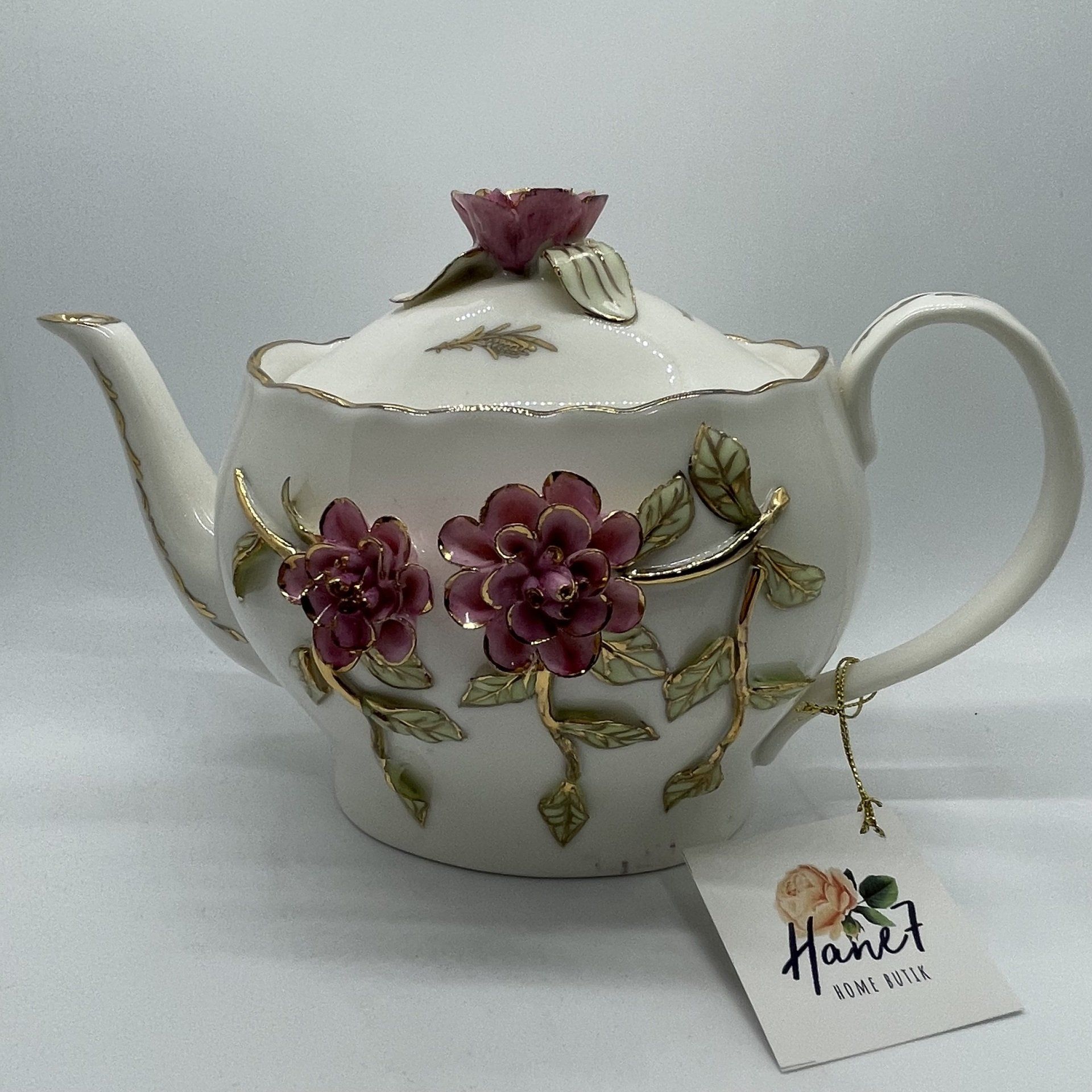 El Boyaması Capodimonte Demlik/Pot