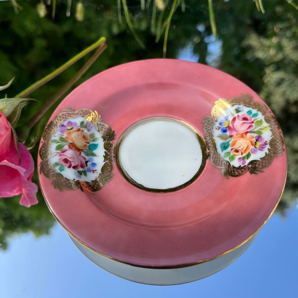 El Boyaması Zehra Fincan Somon Pembe