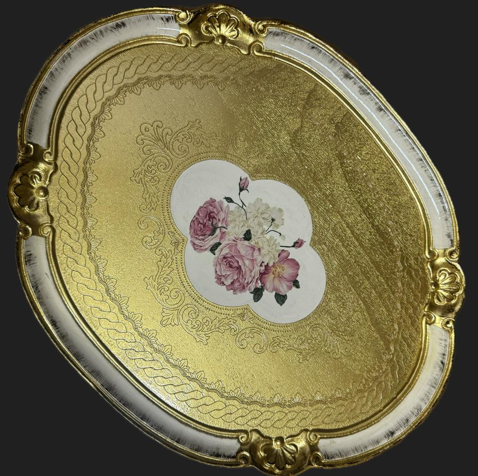 Gül Ağacı Oval Tepsi
