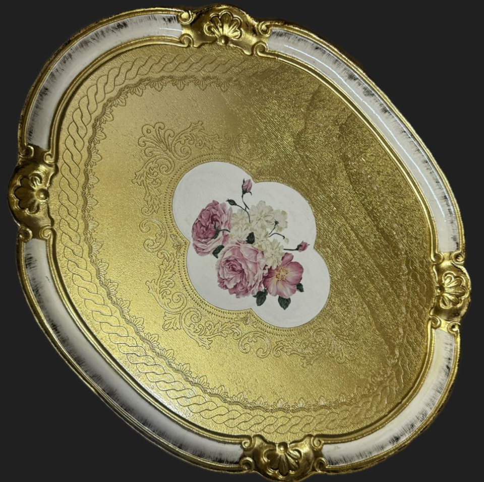 Gül Ağacı Oval Tepsi