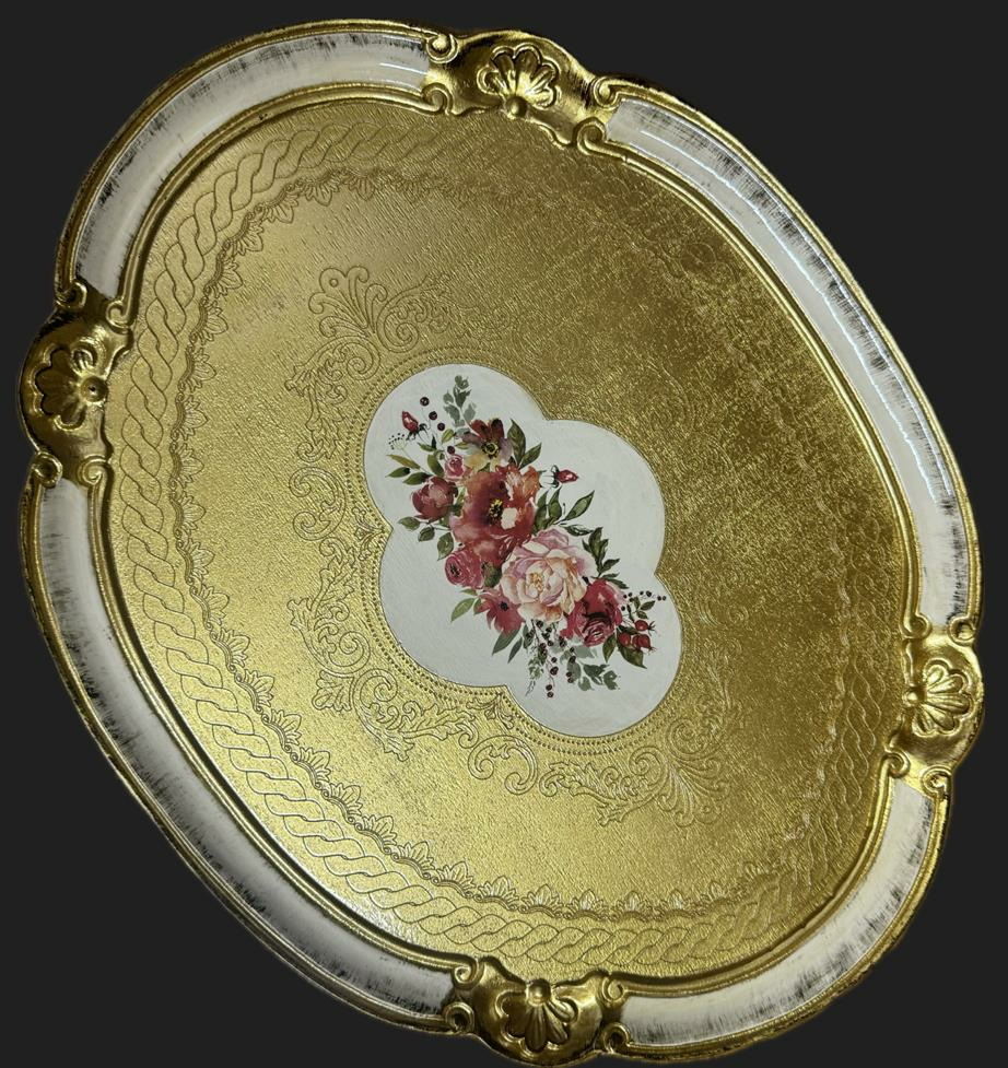 Gül Ağacı Oval Tepsi