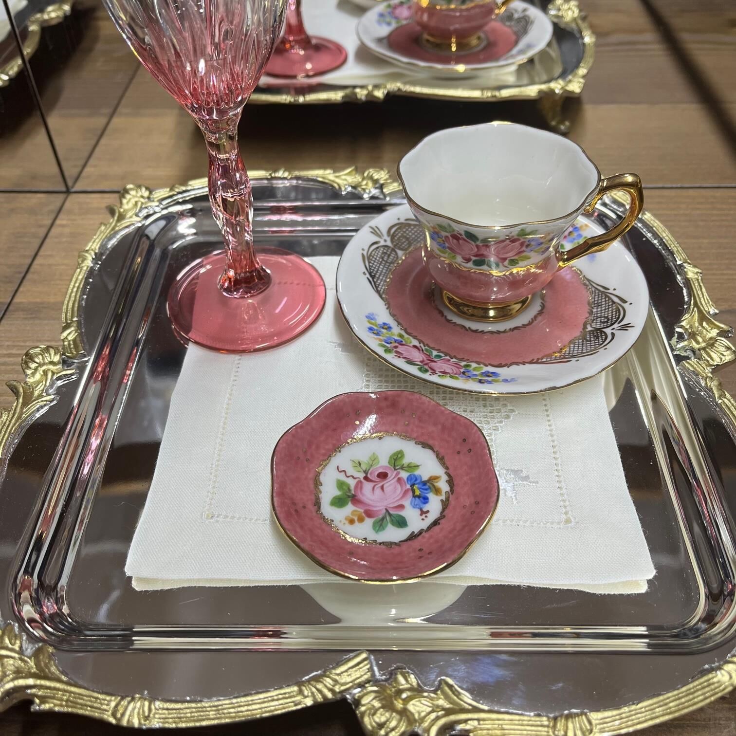 El Boyaması Çiçek Lokumluk Somon Pembe
