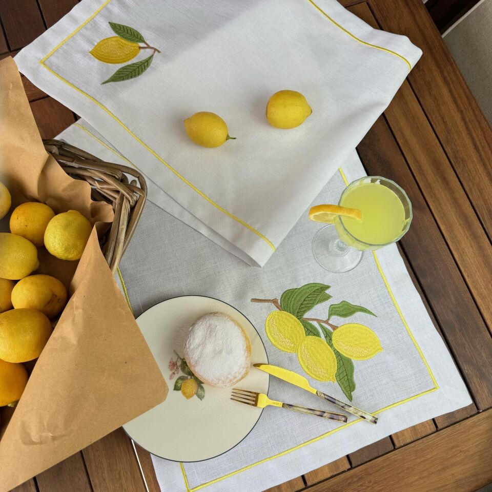 Limon İşlemeli Runner